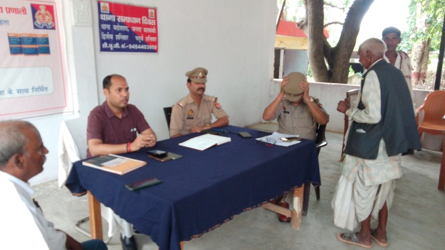 एस डी एम सिरौलीगौसपुर आनन्द तिवारी की अध्यक्षता में हुआ थाना समाधान दिवस