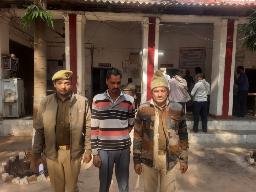 पुलिस द्वारा एक नफर वारंटी को किया  गिरफ्तार