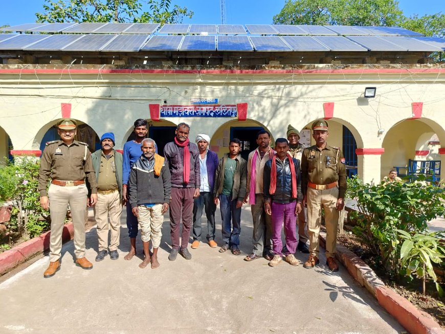 मड़ावरा थाना पुलिस द्वारा 07 नफर वारंटी अभियुक्तगण गिरफ्तार