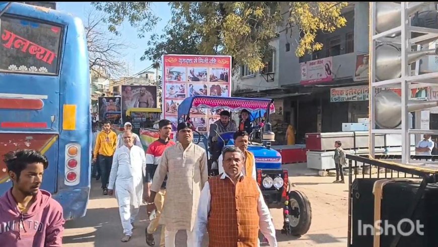 आचार्य श्री विद्यासागर जी महाराज की पहली समाधि पुण्यतिथि पर निकाली गई शोभायात्रा