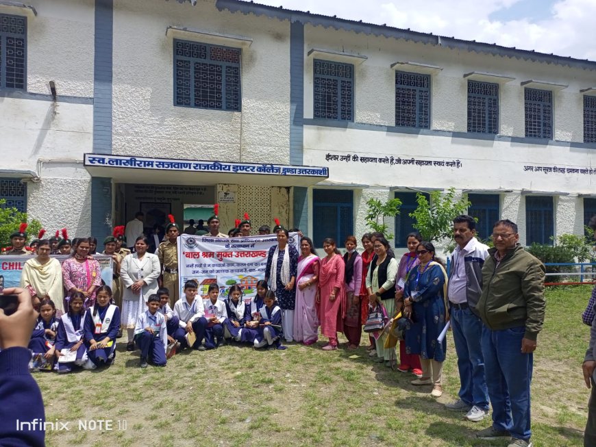 बालश्रम मुक्त उत्तराखण्ड अभियान के तहत डुण्डा में छात्रों को किया गया जागरूक।