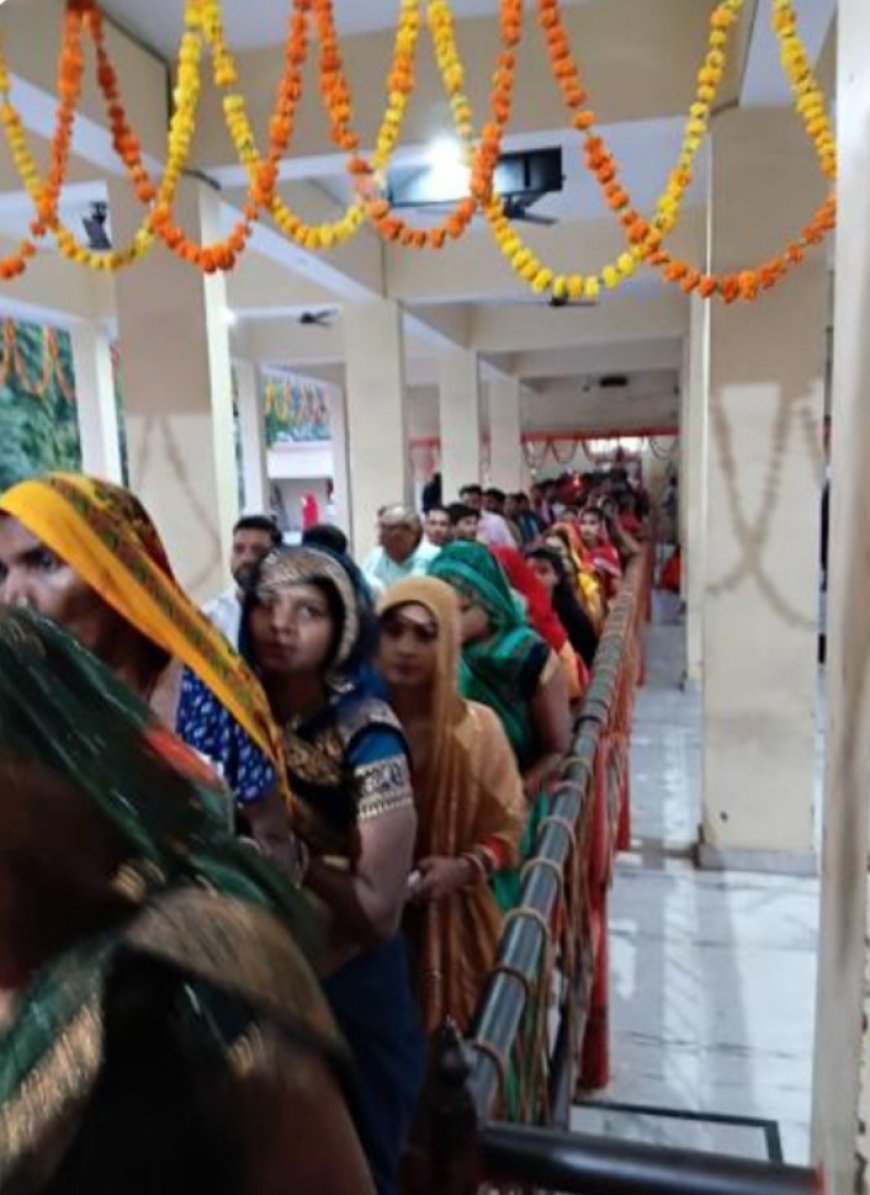 ज्येष्ठ मास के प्रथम बड़े मंगल पर शारदा नगर स्थित हनुमान मंदिर पर उमड़ा आस्था का सैलाब