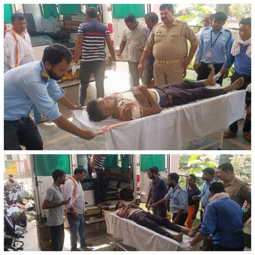 बाइक की आमने-सामने हुई टक्कर दो लोग गंभीर रूप से घायल