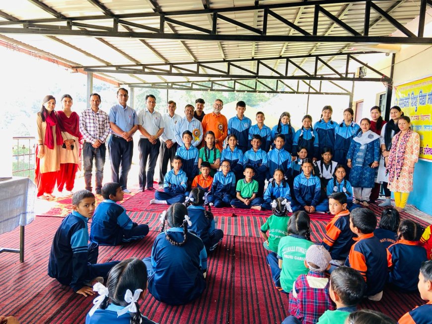 सरस्वती विद्या मंदिर क्यूकालेश्वर, पौड़ी में छात्र संसद शपथ ग्रहण समारोह सम्पन्न।