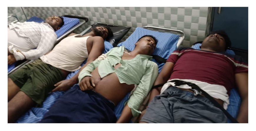 हाईटेंशन तार की चपेट में आने से 4 लोगो की मौत तीन घायलकाशीदास बाबा के पूजन की तैयारी के