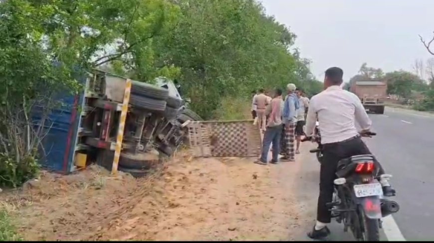 तेज रफ़्तार ट्रक ने बुजुर्ग को मारी टक्कर, हालत गंभीर