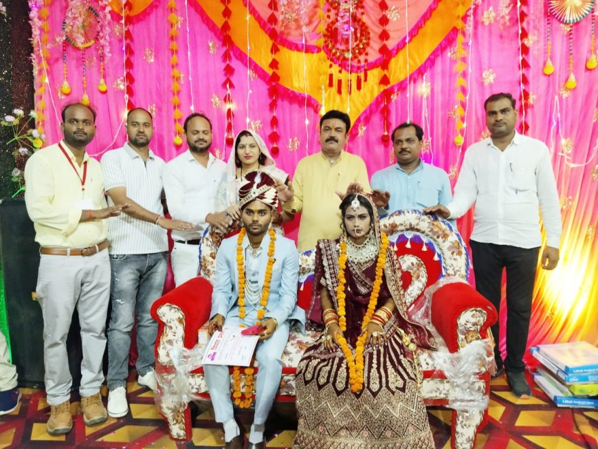 सर्व जातीय सामूहिक कन्या विवाह सम्मेलन शनिवार को छानी खुर्द में 31 जोड़ों ने थामे एक दूसरे के हाथ