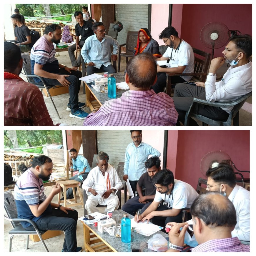 लखनऊ के चेस्ट के एंव न्यूरो साइक्रेटिक डाक्टरों ने डेढ सैकडा मरीजों के स्वास्थ्य का परीक्षण कर दवायें दी तथा निःशुल्क स्वांस की जांच पी एफ टी कराई गई