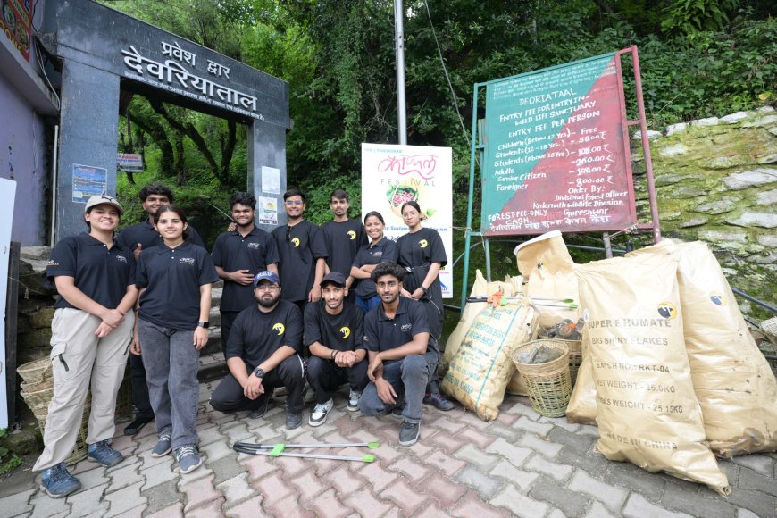 देवरियाताल में तेरा बोरा कूड़ा उठाया, जीरो प्लास्टिक की पहल।
