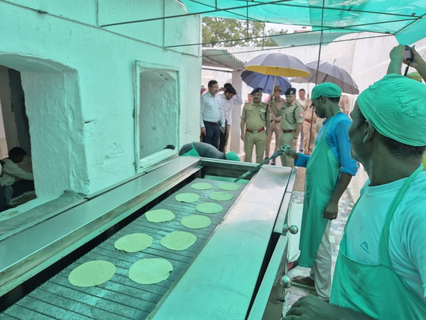 रसोई में बनती रोटियों की मशीन से लेकर महिला बैरक तक लिया जायजा, बंदियों की सुविधाओं पर विशेष फोकस