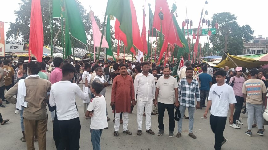 या हुसैन की सदाओं से गूंजा किन्तूर रसूलपुर, बदोसरांय हजरतपुर अलम का निकाला गया जुलूस