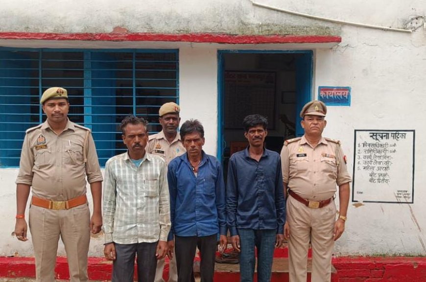 थाना मदनपुर पुलिस द्वारा 03 नफर वारण्टी अभियुक्तो को किया गया गिरफ्तार