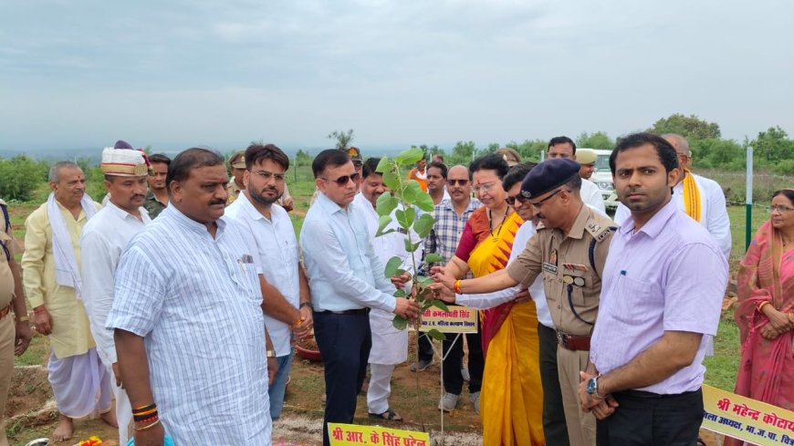 अध्यक्ष, उ०प्र० महिला कल्याण निगम (राज्य मंत्री स्तर) उत्तर प्रदेश द्वारा वृक्षारोपण महोत्सव 2025 उमरी वन में  शुभारंभ सरस्वती मां के चित्र पर द्वीप प्रचलित कर प्रारंभ किया गया।