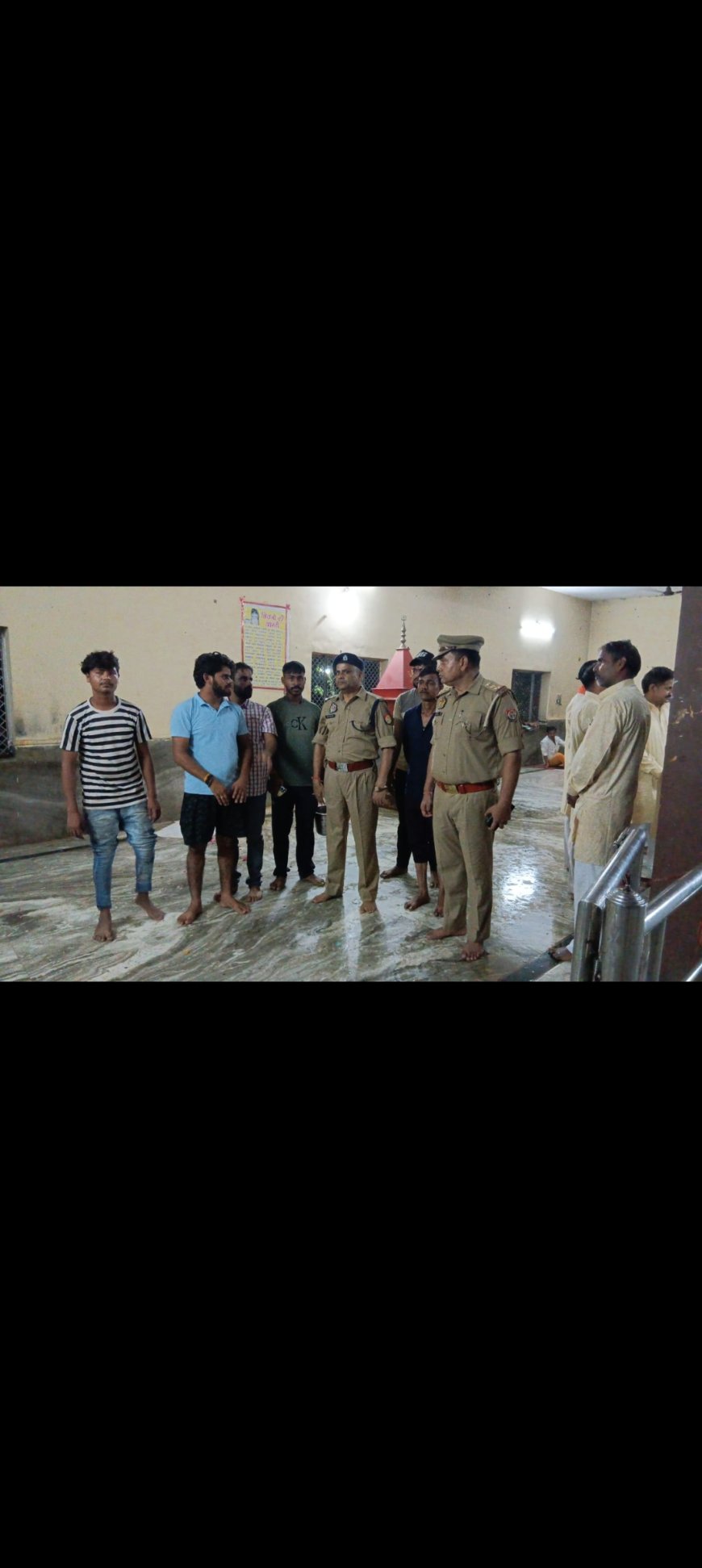 जनपद मथुरा के सभी शिवालो का पुलिस ने किया निरीक्षण कावड़ यात्रा को लेकर