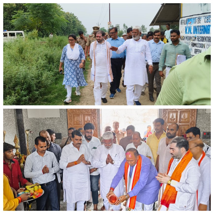 प्रदेश के जल शक्ति मंत्री स्वतंत्र देव सिंह, खाद्य रसद राज्य मंत्री सतीश चन्द्र शर्मा, विधान परिषद सदस्य अंगद सिंह पूर्व विधायक शरद अवस्थी ने बाढ से प्रभावित होने वाले गांवों में बचाव के लिए चल रही परियोजनाओं का निरीक्षण किया