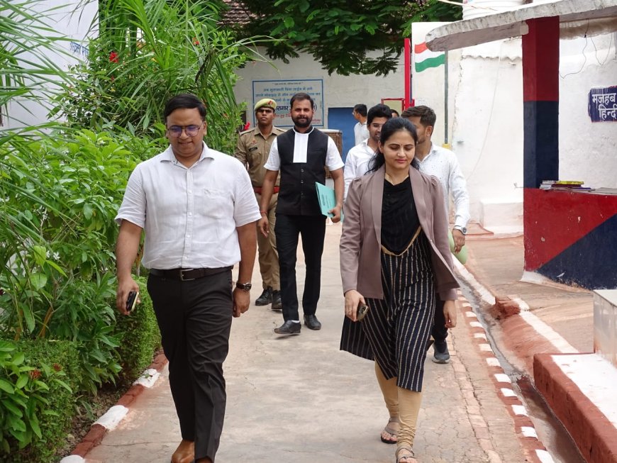 अपर जिला जज एवं विधिक सेवा प्राधिकरण की सचिव ने जिला कारागार का किया सप्ताहिक भ्रमण