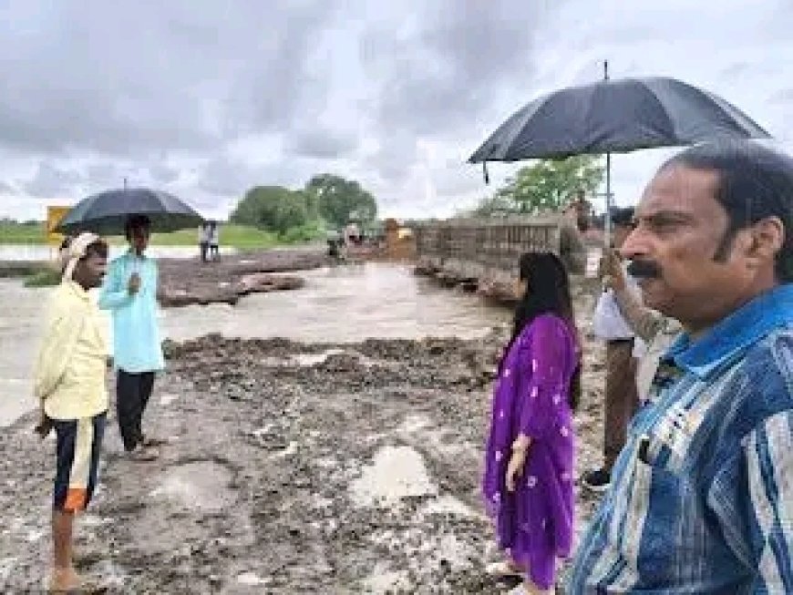 एट-सतोह मार्ग पर पुलिया निर्माण के कारण बना अस्थाई संपर्क मार्ग वारिस से कटा