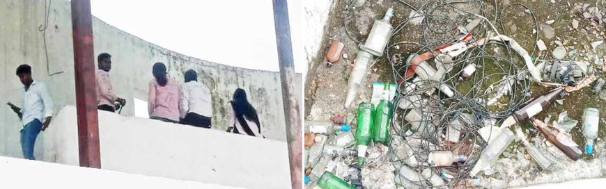 चूनकुमारी स्टेडियम बना बिगड़ैल युवक-युवतियों का अड्डा शराब व सिगरेट की लेते हैं कस, पुलिस का खौफ नही, टोकने पर दिखाते हैं गुण्डागर्दी, नशा मुक्ति पर खड़े हो रहे सवाल
