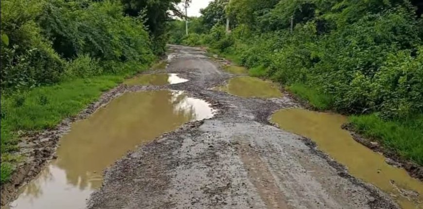 मुख्यालय को जोड़ने वाली पिया मबई सड़क से गुजरने वाली जनता को कब मिलेगी गड्ढा मुक्त से मुक्ति,प्रतिदिन जोखिम उठाकर विद्यालय पहुंचते हैं हजारों छात्र