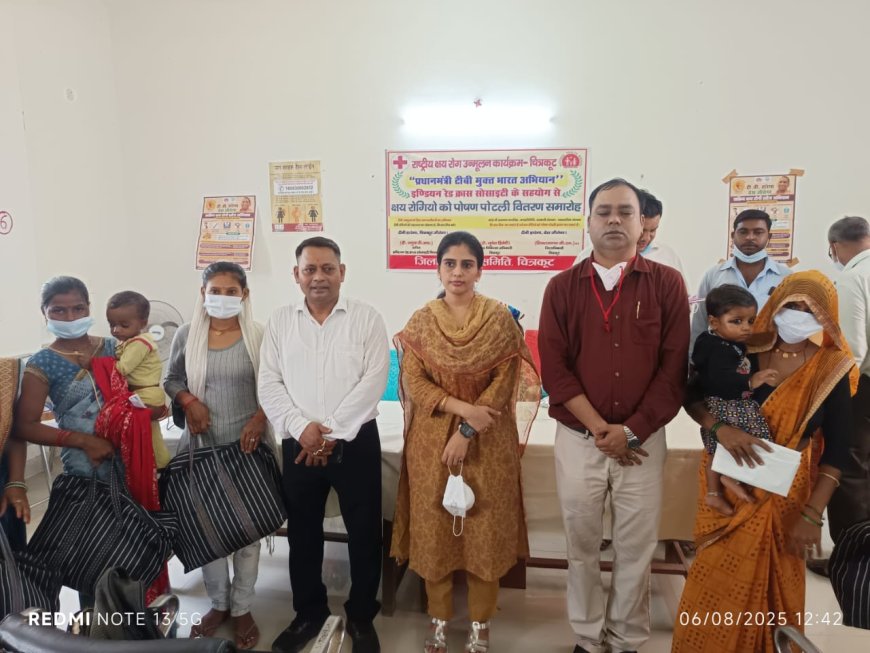 टीवी मरीजों को जागरूकता के साथ वितरण की गई पोषण पोटली