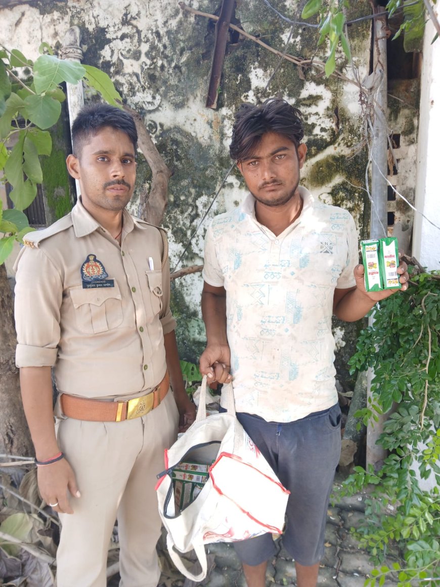 थाना पहाड़ी पुलिस ने 01 अभियुक्त को 20 क्वार्टर अवैध देशी शराब के साथ गिरफ्तार किया