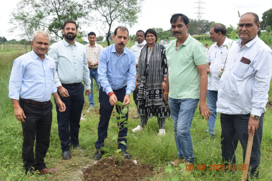 कंचन नदी के किनारो में गंगोत्री परियोजना तहत 150 फलदार वृक्षो का किया पौधारोपण