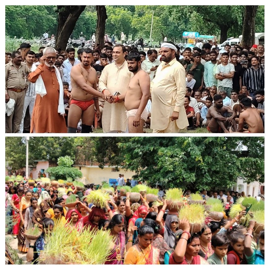 विशाल कजरी व दंगल का हुआ भव्य आयोजन मुसमरिया में किया गया गया