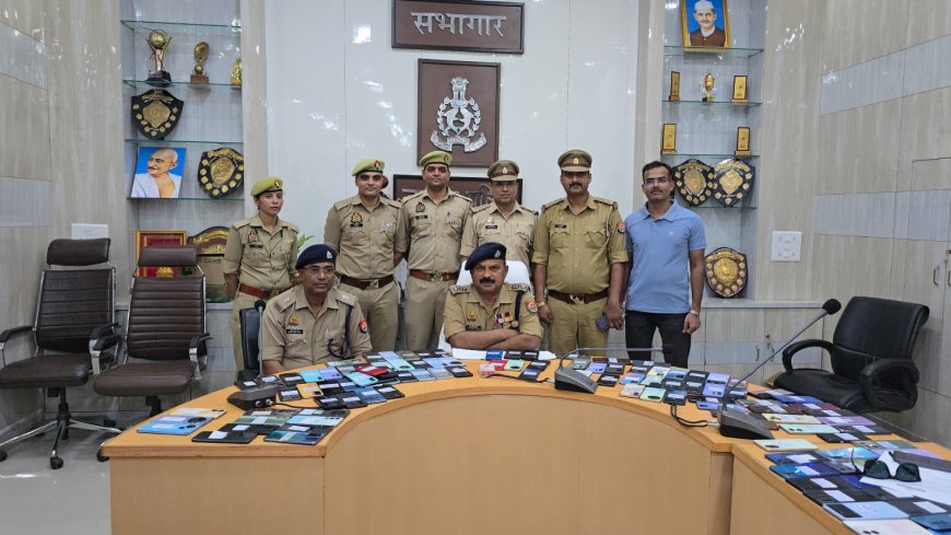 साइबर थाना पुलिस को बड़ी सफलता, 40 लाख से अधिक कीमत के 201 मोबाइल फोन बरामद