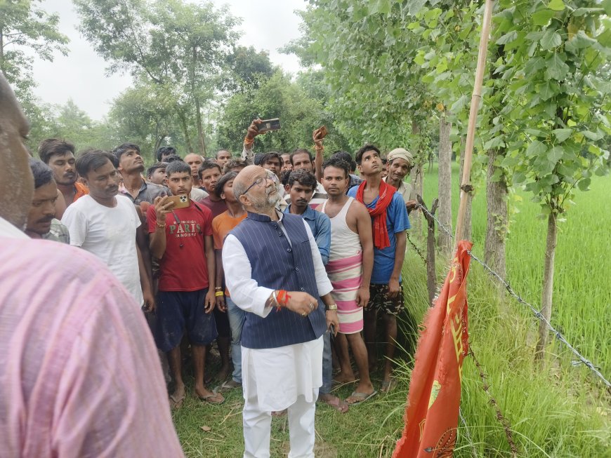 महसी में अराजक तत्वों ने धार्मिक स्थल पर की तोड़ फोड़, काटे नीम के पेड़