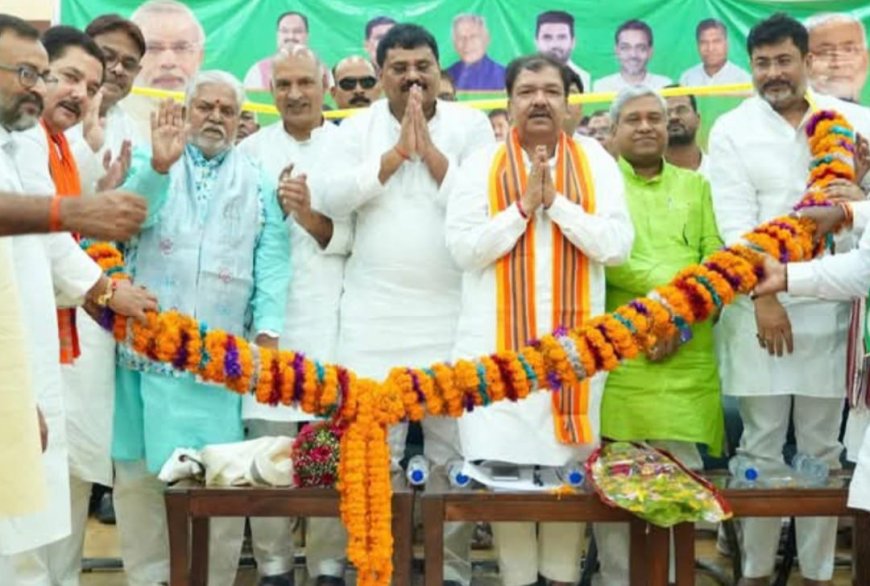 मंत्री प्रेम कुमार ने भाजपा प्रदेश अध्यक्ष डॉ दिलीप जायसवाल का किया स्वागत