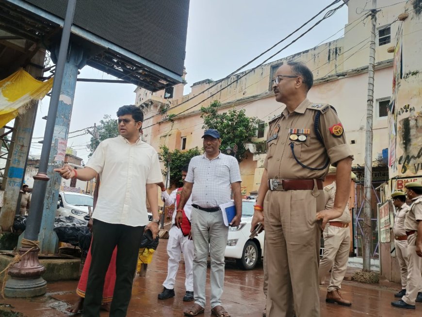 जिलाधिकारी  शिवशरणप्पा जी एन एवं पुलिस अधीक्षक  अरुण कुमार सिंह ने आज भादौं मास की अमावस्या मेला की तैयारियों का औचक निरीक्षण किया।