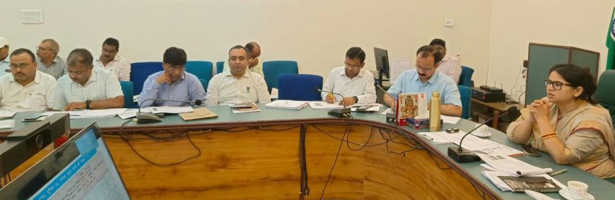जिलाधिकारी ने की पचास लाख से अधिक के भवन एवं सड़क निर्माण कार्यों की समीक्षा बैठक