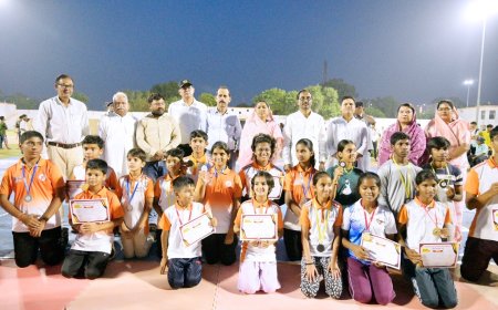 तीन दिवसीय राष्ट्रीय खेल दिवस समारोह का हुआ भव्य समापन राज्यमंत्री श्रीमती राधा सिंह के मुख्य अतिथि में समारोह का हुआ समापन