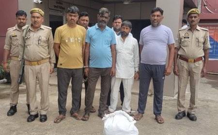 पुलिस ने 6 तस्करों को 9 किलो 850 ग्राम गांजे के सहित किया गिरफ्तार