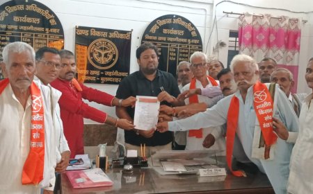 भारतीय किसान संघ उत्तर प्रदेश के आह्वान पर जिले के सभी ब्लाकों पर दिया गया ज्ञापन