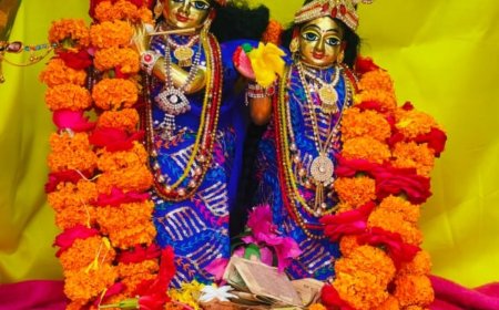 जल भराव के कारण नहीं कर पाई राधा रानी के दर्शन