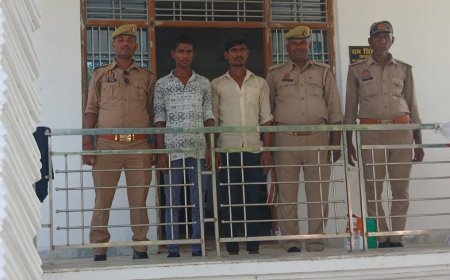 थाना सरधुवा पुलिस ने गैर-इरादतन हत्या के 02 वांछित आरोपी अभियुक्तों को किया गिरफ्तार