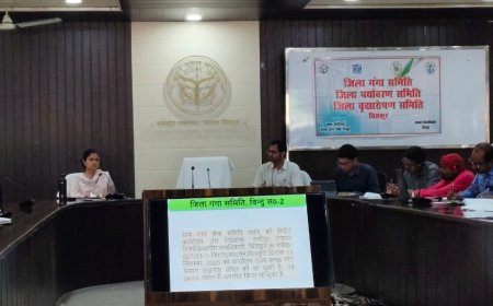 मुख्य अधिकारी की अध्यक्षता में जिला गंगा समिति, जिला पर्यावरण समिति, जिला वृक्षारोपण समिति की बैठक कलेक्ट्रेट सभागार में संपन्न हुई।