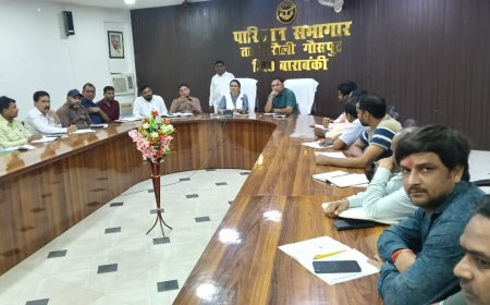 तहसील के पारिजात सभागार में उपजिलाधिकारी प्रीति सिंह की अध्यक्षता में मतदाता सूची पुनरीक्षण को लेकर,बी डी ओ, खंण्ड शिक्षा अधिकारी, सुपरवाइजर की बैठक हुई