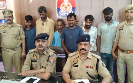 थाना रॉबर्ट्सगंज पुलिस द्वारा चोरी की घटनाओं का सफल अनावरण करते हुए 06 नफर अभियुक्तगण को गिरफ्तार किया गया