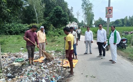 सेवा पखवाडा कार्यक्रम अभियान के तहत तहसील मुख्यालय के सामने सफाई कराई गई