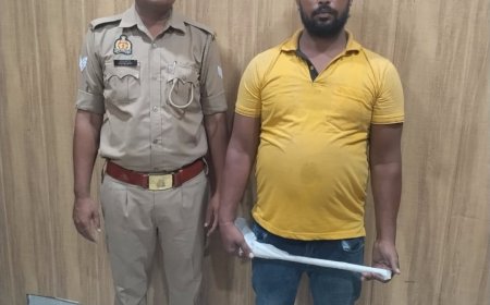 तमंचे सहित अभियुक्त को किया गिरफ्तार राया पुलिस ने