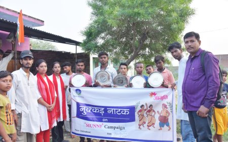 गांवो मे एलईडी वैन शो और नुक्कड़ नाटक के (मुन्नी कैम्पेन) के माध्यम से पोषण बगीचा के बारे में लोगो किया गया जागरूक