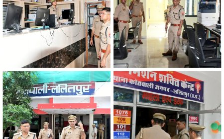 पुलिस अधीक्षक, ललितपुर द्वारा कोतवाली ललितपुर का किया गया आकस्मिक निरीक्षण