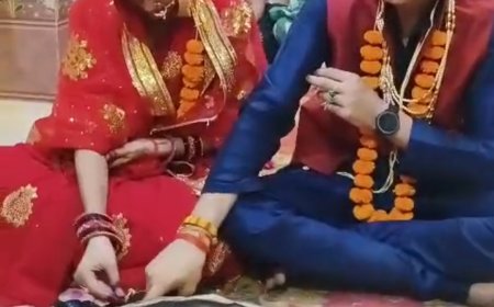 प्यार ने तोड़ी मज़हबी दीवारें : मुस्लिम युवती और हिंदू युवक ने मंदिर में लिए सात फेरे