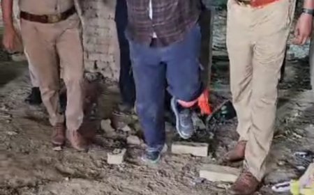 थाना सैदपुर और उसकी "मिशन शक्ति केंद्र की टीम"  द्वारा  25000 का इनामिया वांछित बदमाश पुलिस मुठभेड़ में घायल/गिरफ्तार