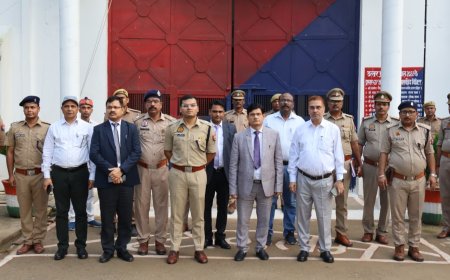 जनपद स्तरीय वरिष्ठ अधिकारियों द्वारा जिला कारागार गुरमा का संयुक्त निरीक्षण