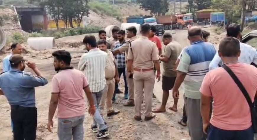 एन सी एल दुधीचुआ परियोजना मे फिर हुआ हादसा,तेज रफ्तार ट्रेलर ने युवक को रौंदा, हुई मौत