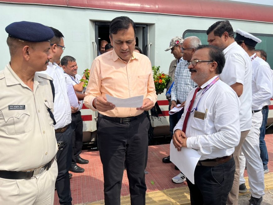 ईसीआरकेयू चोपन ने महाप्रबंधक का किया स्वागत