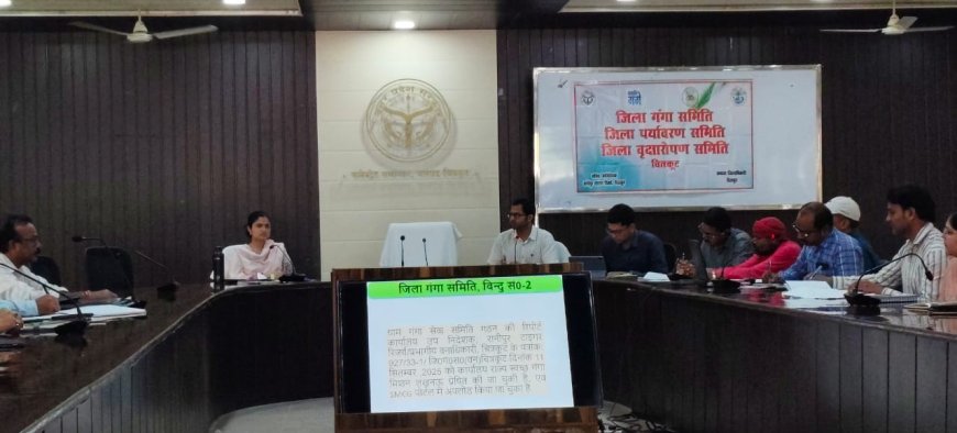 मुख्य अधिकारी की अध्यक्षता में जिला गंगा समिति, जिला पर्यावरण समिति, जिला वृक्षारोपण समिति की बैठक कलेक्ट्रेट सभागार में संपन्न हुई।
